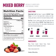 Isopure Clear Low Carb 100% Whey Protein Isolate Powder, Mixed Berry, 20g Protein, for Muscle Growth & Recovery, 14 Servings