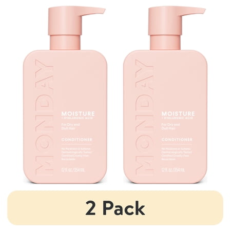 (2 pack) MONDAY Haircare MOISTURE Conditioner Hydrates Dry Hair Hyaluronic Acid Shea Butter 12 fl oz