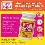 Mod Podge Sealer, Glue, and Finish, Matte Finish, Clear, 8 fl oz