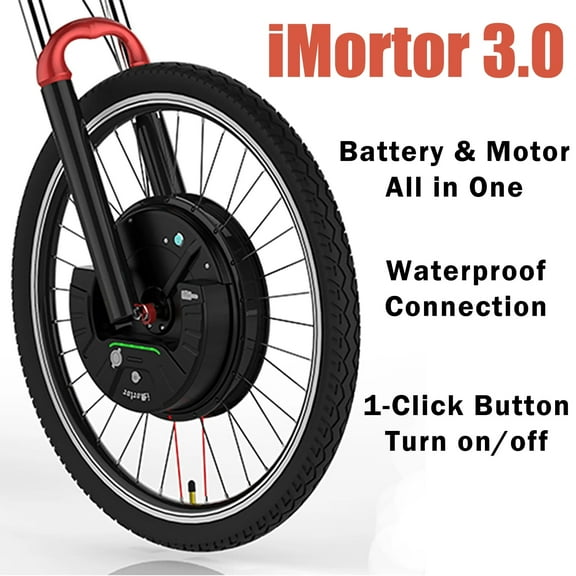 JUEXING Electric Bike Conversion Kit with Battery, 36V/350W Front Motor, 26 inch Disc-Brake Wheel