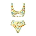 thumbnail image 4 of Rocae Cartoon Snake8 for Bikini Set for Women Two Piece Sexy High Swimsuits Split Crossover Bikini Large, 4 of 9