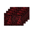 thumbnail image 4 of MKHERT Vintage Valentine Love Heart Placemats Table Mats for Dining Room Kitchen Table Decoration 12x18 inch,Set of 4, 4 of 4