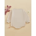 thumbnail image 6 of Infant Baby Boy Girl Easter Outfits Rabbit Embroidery Bubble Romper Long Sleeve Sweatshirt 1 3 6 9 12 Months Cute Spring Clothes, 6 of 8