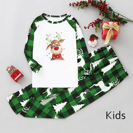 

Parent Child Warm Christmas Suit Printed Housewear Pajamas Two-piece Children s Suit christmas pajamas for women