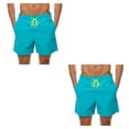thumbnail image 3 of Sonducket Pantalones cortos de playa de verano para hombre, de secado rápido, para correr, Fitness, deportes informales, pantalones de Cielo azul METRO 2piezas, 3 of 6