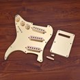 thumbnail image 2 of Tignapoo Gold Mirror Guitar Pickguard Set with Back Plate, Pickup Covers, Knobs, and Tips for 11-Hole Strat Style Guitars - GSS115, 2 of 6