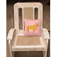 thumbnail image 2 of Carolines Treasures BB7825PW1414 Zebu Indicine Cow Pink Check Fabric Decorative Pillow, 14 x 14 in., 2 of 2