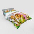 thumbnail image 3 of Ambesonne Cartoon Bedding Set 3 Pcs, Comic Savannah, Twin, Multicolor, 3 of 3