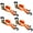 Orange, variant on 4Pcs 1.5" x 15 ft Heavy Duty Ratchet Cargo Tie Down Straps 3000 lbs Dual J-Hooks