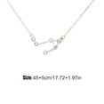 thumbnail image 3 of Ins Constellations Theme Friendship Necklace Rhinestone Comfortable Delicate with Display Card Pendant for Lover Festival Gifts Libra Silver, 3 of 6