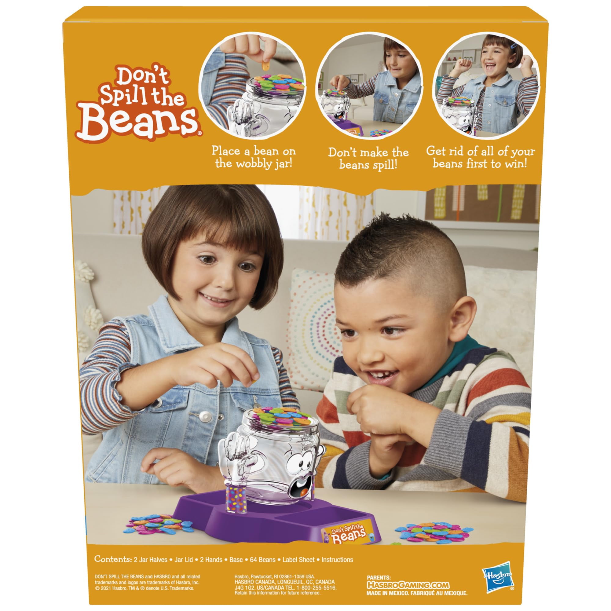 Hasbro Gaming Don't Spill YPF5&nbsp;The Beans Game | Balancing Board Game for Boys & Girls | Kids Preschool Games | Easter Gifts for Girls & Boys | 2 Players | Ages 3+