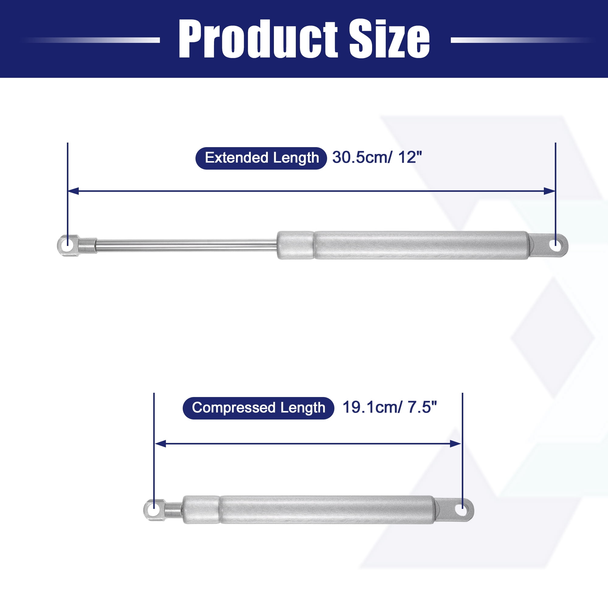 Unique Bargains 2Pcs 12inch Lift Supports Struts Gas Spring for RV Car Truck 90Ib/401N