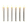 thumbnail image 2 of Eliaeconx 8 Inch Flameless Candles with Remote, 6-Pack Battery Operated LED Candles, Timer and Dimmer Function, White Plastic Holders for Holiday, Wedding and Home Decor, White, 2 of 6