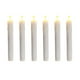 thumbnail image 2 of Velas de cera de 7,5 pulgadas, sin llama, a pilas, con temporizador y regulador de intensidad, 6 portavelas blancos para ceremonias, fiestas, Navidad y Halloween., 2 of 5