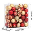 thumbnail image 2 of DAMAI 50 Pcs Red Plastic Christmas Ball Ornaments 1.6" Shatterproof Christmas Tree Balls Xmas Red and Gold Baubles Ornaments for Christmas Party Holiday Decorations, 2 of 9
