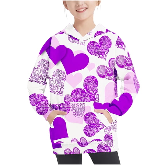 ATOGUTA Boys Girls Tee Shirts Lightweight Long Sleeve Pullover Top Kids Hooded Shirt Winter Outwear Multicolor 4T-14