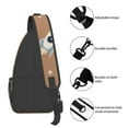 thumbnail image 5 of ZNDUO Sling Bag, Men Shoulder Backpack Small Cross Body Chest Sling Backpack-Cartoon Spaceship Rocket Pattern, 5 of 8