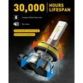 thumbnail image 4 of AUXITO H11/H8/H16 LED Fog Light Bulbs or DRL, 6000 Lumens 6500K Cool White Light, 300% Brightness, CSP LED Chips Fog Lamps Replacement for Cars, Play and Plug (Pack of 2), 4 of 8