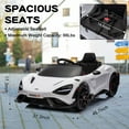 thumbnail image 3 of MUKIDY Electric Ride on Car for Kids, Licensed McLaren765LT 12V Ride on Toy, with Remote, LED Lights, MP3 Player, 3 Speeds,White, 3 of 8