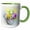 Green/White, variant on 3drose, Flower Bouquet Blossom with Watercolor Art, 11oz Magic Transforming Mug