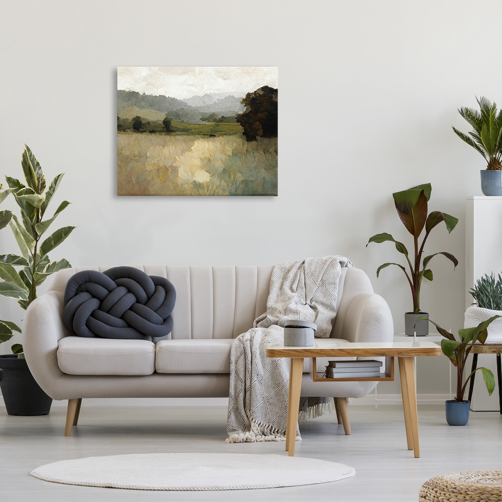 Stupell Industries Green Impressionist Scenery Landscape Painting Gallery Wrapped Canvas Art Print Wall Art, 40 x 30
