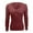 Brick Red, variant on Women's Slim V-Neck Knit Sweater - Fall Winter Drop Shoulder Long Sleeve Solid Color Comfort Pullover Top For St Patricks Day Outfits,Size:M