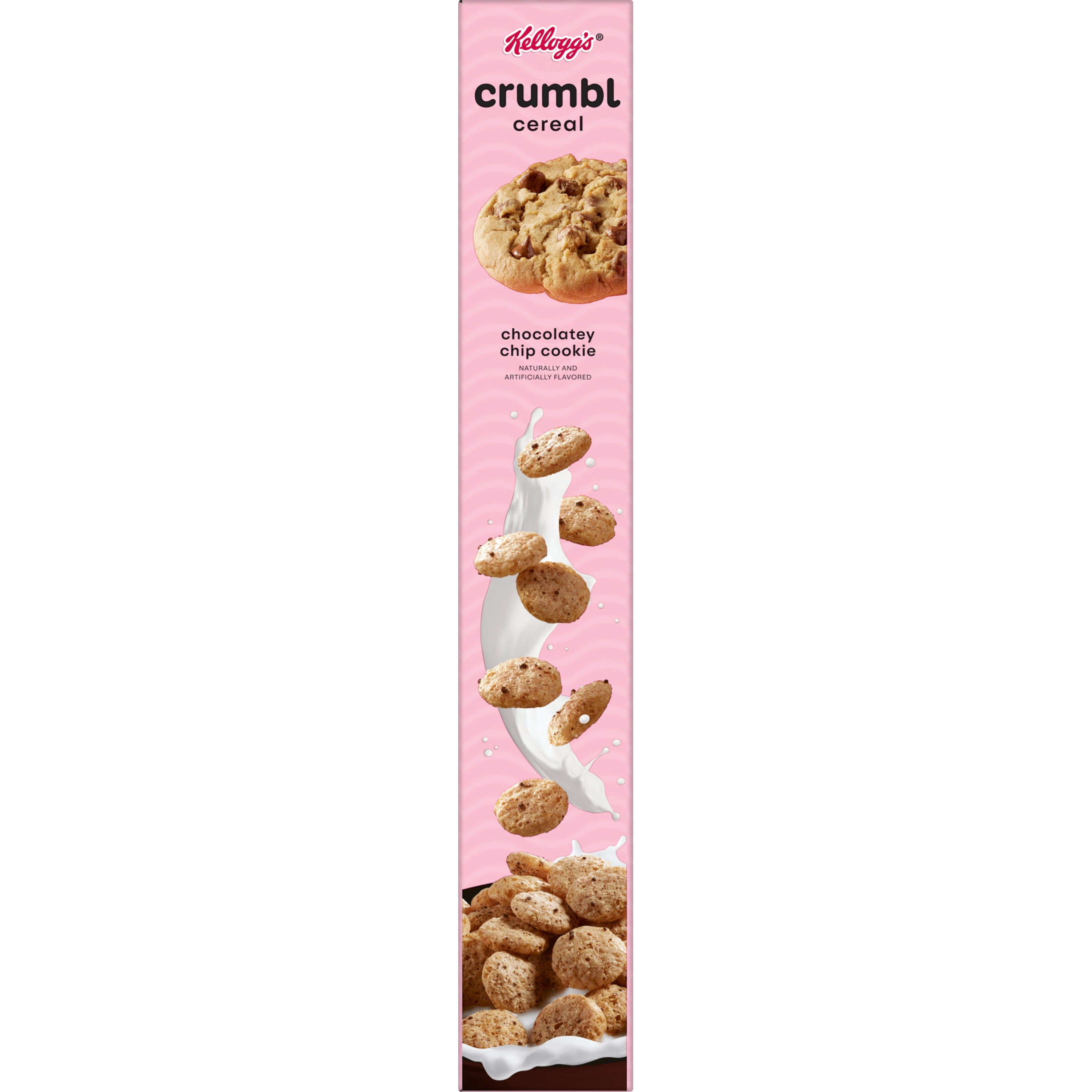 Kelloggs Crumbl Chocolatey Chip Cookie Cold Breakfest Cereal, 7.9 oz Box