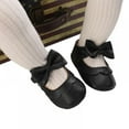 thumbnail image 4 of Baby Girls Mary Jane Flats with Bowknot Soft Sole Cute Non-Slip Toddler Infant First Walker Princess Dress Shoes (0-18 Months) Black S, 4 of 6