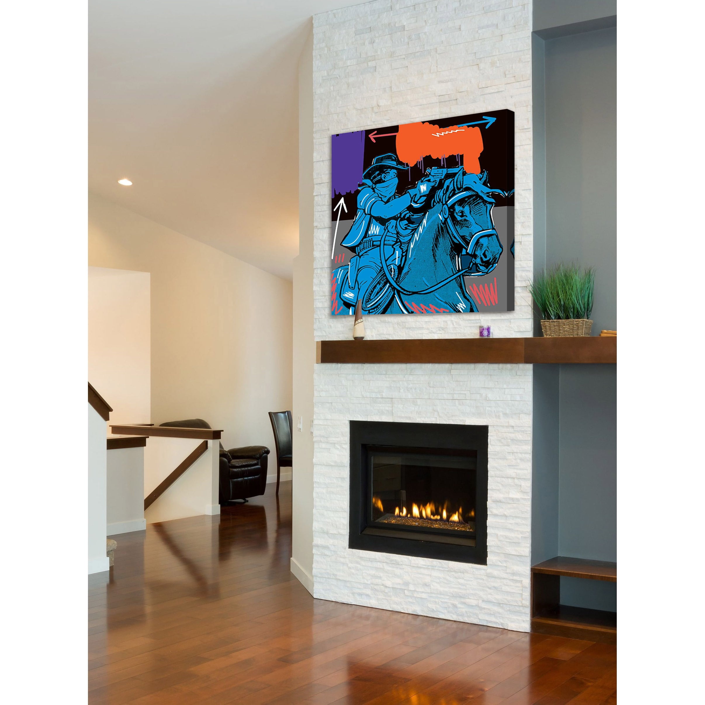 Marmont Hill "Raider I" by Josh Ruggs Painting Print on Wrapped Canvas