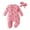 A-Pink71, variant on JAJAHO Newborn Infant Romper Baby Girl Clothes Heart Print Long Sleeve Ruffle Footed Jumpsuit With Headband Valentine's Day 2 PCS Set Trendy Onesie