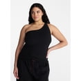 thumbnail image 2 of Avia Women's One Shoulder Ribbed Tank Top, Sizes XS-XXXL, 2 of 6