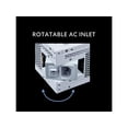 thumbnail image 4 of Lian Li RS 1000W Rotational Shift Fully Modular ATX Power Supply (W/USB Fan Hub) 90° AC Inlet, Cybenetics Platinum, 80+ Gold, ATX 3.1, PCIe 5.1, 12V-2×6 Cable, 10 Year Warranty, White (RS1000G.WH), 4 of 7