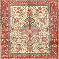 thumbnail image 1 of Ahgly Company Indoor Square Traditional Brown Persian Area Rugs, 6' Square, 1 of 6