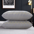 thumbnail image 6 of Djiypn Hotel Collection Bed Pillows Standard Size Set of 2 - Soft Down Alternative Pillow for Sleeping - Comfort Bedding Pillows for Back, Stomach or Side Sleepers(2Pack, Gray), 6 of 9