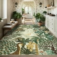 thumbnail image 2 of HOMERRY Large Night Jungle Print Non-Shedding Area Rug 10' x 13' for Living Room Washable Indoor Carpet, Green, 2 of 5