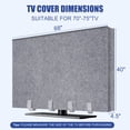 thumbnail image 2 of ASTRAEA 75 in TV Moving Box, Heavy Duty Felt TV Screen Protector with Bottom Strap - Dust & Scratch Resistant Cover for Painting, Renovation, Pet Scratch Prevention, Gray, 2 of 7