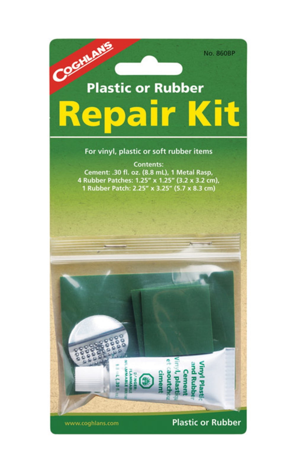 Coghlan's Vinyl and Rubber Repair Kit for Air Mattresses and Inflatables