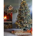 thumbnail image 3 of Mushroom Christmas Tree Skirt 48 Inches Large Christmas Skirt Tree, Country Southwest Fall Maple Leaf Botanical Tree Skirt Christmas Decorations for Fireplace Party Holidays Indoor Outdoor, 3 of 7