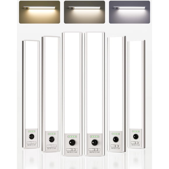 EZVALO 12inch Under Cabinet Lighting Wireless with Battery Indicator, 2500mAh Rechargeable Motion Sensor Light Indoor, 96 LED Under Counter Lights fo