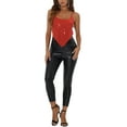 thumbnail image 2 of INSPIRE CHIC Women's Party Cami Spaghetti Straps Criss Cross Crop Sequin Top, 2 of 5