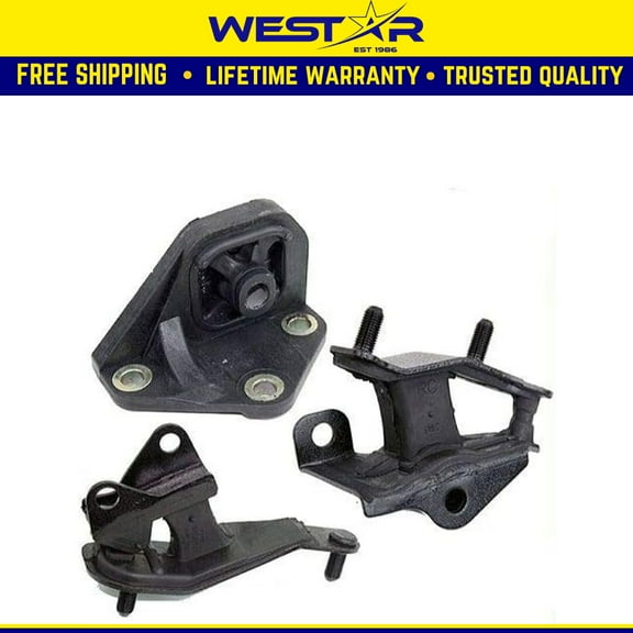 Fits 2003-2007 Honda Accord 2.4L Front/Rear/Upper Trans Mount Set w/AUTO 3PCS