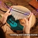thumbnail image 5 of Piano de pulgares Hluru Kalimba Piano 21 teclas madera de haya pulgar dedo Piano instrumento Musical portátil azul océano ballena patrón para niños adultos principiantes con martillo de afinación canc Tomshoo Piano de pulgares, 5 of 6