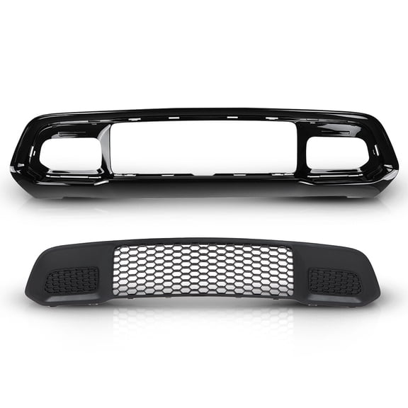Front Lower Grille & Bumper Grill Bezel Fit For 2017-2022 Jeep Grand Cherokee