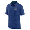 thumbnail image 2 of Men's Fanatics Blue Vancouver Canucks Authentic Pro Rink Polo, 2 of 3