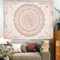 thumbnail image 2 of Gojian Boho Floral Mandala Tapestry Wall Hanging Pink Bohemian Flower Medallion Tapestry Aesthetic Watercolor Hippie Indian Small Tapestries for Bedroom Living Room Dorm Decor, 2 of 5
