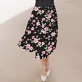 thumbnail image 5 of Nmnitkp Skirts for Women Casual Floral Prints Women's Pleated Skirt Chiffon Elastic Waist A-Line Midi Length Skirt Fashionable Trends Maxi Skirt, 5 of 7