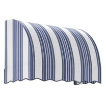 Awntech 3.38 Ft Savannah Waterfall Closed-Sides Awning Canopy (40.5in x 31in x 24in), Navy/Gray/White Multi