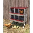 thumbnail image 1 of Bingirl Red Chicken Nesting Box for Laying Eggs, Roll Away Chicken Laying Boxes, Roll Out Nesting Boxes for Hens, 6 Compartments with Legs, 1 of 5