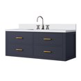 thumbnail image 3 of Blue 48"w X 22"d Bath Vanity With Cultured Marble Top And Faucet Included - Filler, Wood Made, Soft Close Drawers Single 48 In. 22 & Plywood, Solid Frame, Doors, 3 of 5