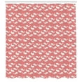 thumbnail image 3 of Ambesonne Whale Shower Curtain, Animals, 69"Wx70"L, White Coral Teal, 3 of 3